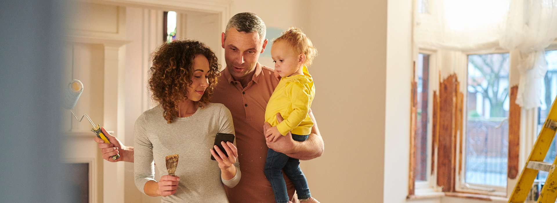 Family deciding on their home renovation