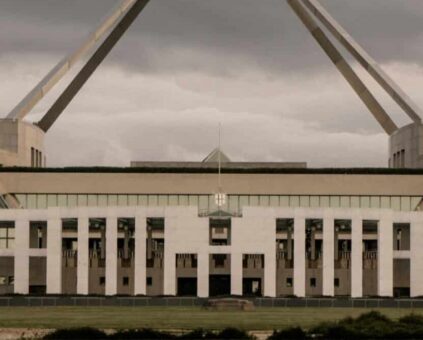 Picture of the Australian Parliament located in Canberra, where the Federal budget was passed down.